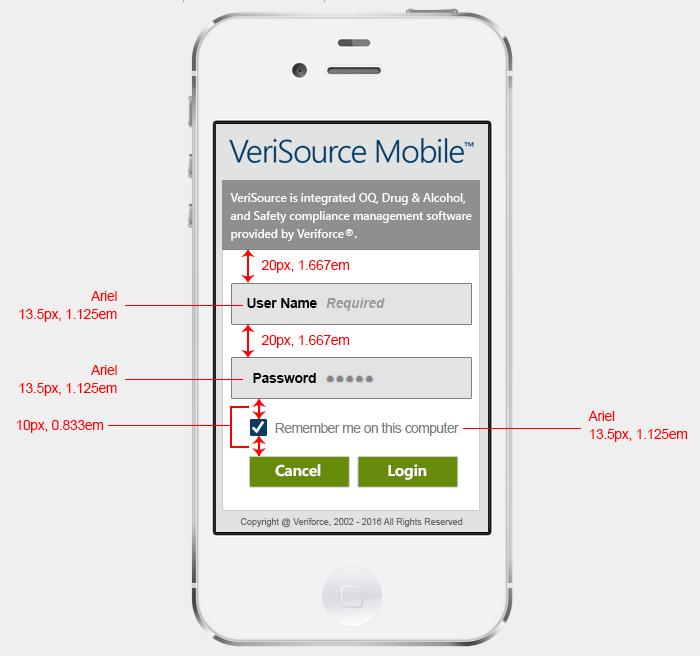 VeriSource Mobile Application