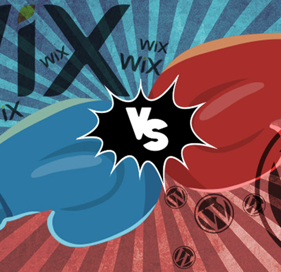 Banner Wix vs. Wordpress